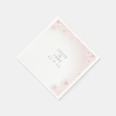 Zachte roze kersenbloesem bruiloft servet (Hoek)