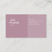 Zachte Roze Kersenbloesem Modern Bokeh Visitekaartje (Achterkant)