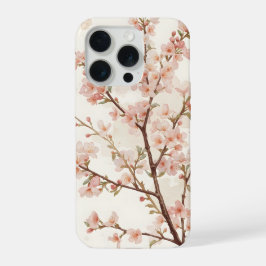 Zachte Roze Kersenbloesemtakken iPhone 15 Pro Case