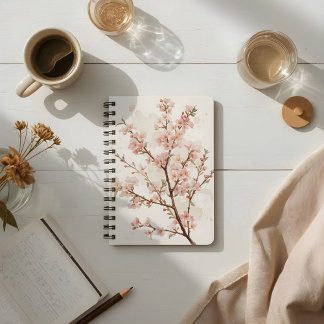 Zachte Roze Kersenbloesemtakken Notitieboek