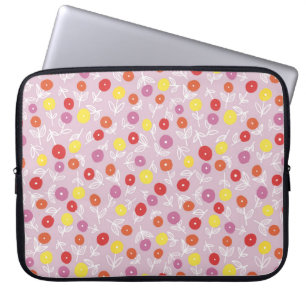 Zachte Roze Kinderen Bloem Ditsy Laptop Hoes