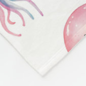Zachte Roze Kwallen Fleece Deken (Hoek)