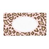 Zachte Roze labels voor het afdrukken van dieren (Voorkant)