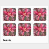 Zachte Roze Lelie Vierkante Sticker (Vel)