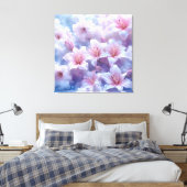 🌸 Zachte Roze Lelies Huisaccent 🌸 Canvas Afdruk (Insitu (Slaapkamer))