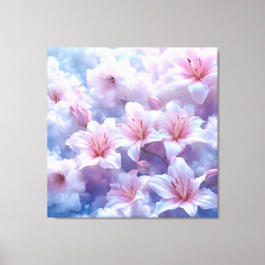 🌸 Zachte Roze Lelies Huisaccent 🌸 Canvas Afdruk (Voorkant)