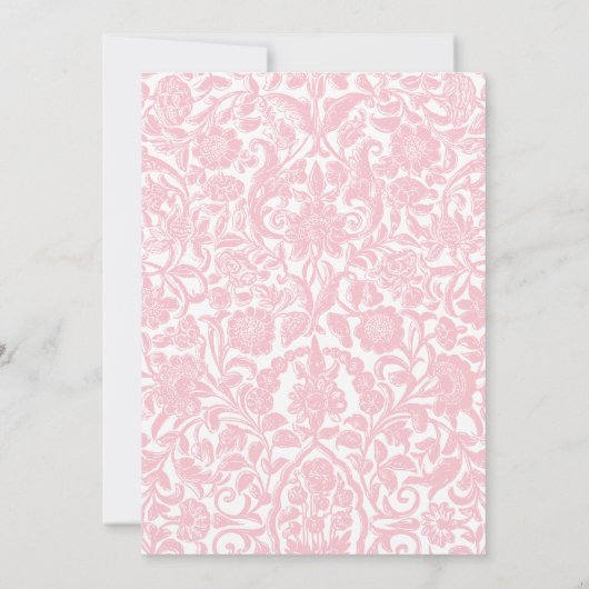 Zachte Roze Lotus Lantaarns Indiase bruiloft RSVP Kaart (Achterkant)