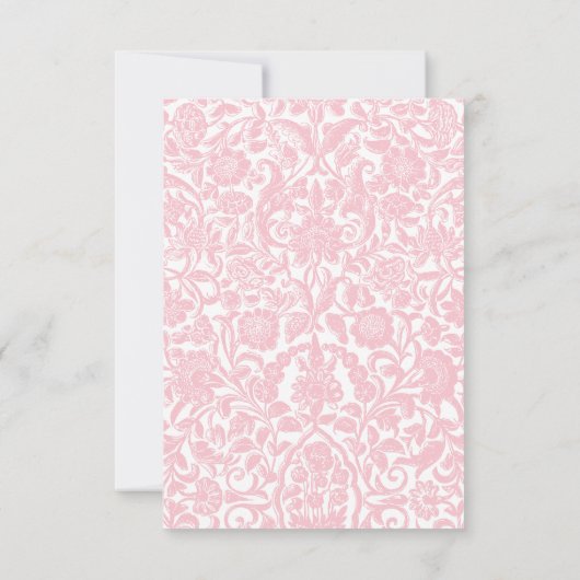 Zachte Roze Lotus Lantaarns Indische Geïnspireerde Bedankkaart (Achterkant)