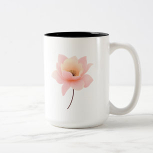 Zachte roze lotus tweekleurige koffiemok