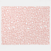 Zachte Roze Luipaard Fleece Dekbed Deken (Voorkant (Horizontaal))