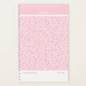 Zachte Roze Luipaard Modern Planner (Voorkant)