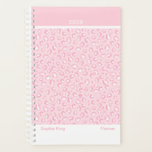Zachte Roze Luipaard Modern Planner