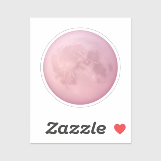 Zachte Roze Maan Emoji Sticker (Vel)