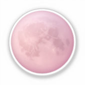 Zachte Roze Maan Emoji Sticker (Voorkant)