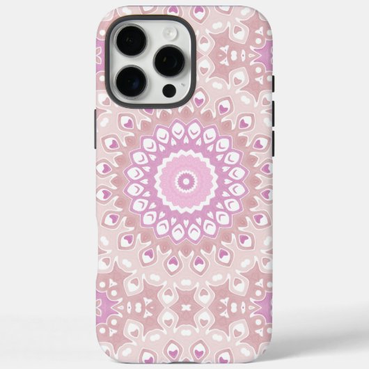 Zachte Roze Mandala met Hart- en Bloemblaadjesmoti Case-Mate iPhone Case (Achterkant)