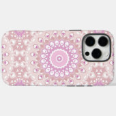 Zachte Roze Mandala met Hart- en Bloemblaadjesmoti Case-Mate iPhone Case (Achterkant (horizontaal))