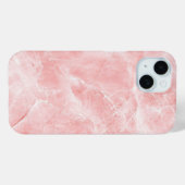 Zachte Roze Marmer Textuur iPhone Hoesje (Achterkant (horizontaal))