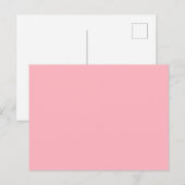 Zachte Roze Minimalistische Postkaart (Voorkant / Achterkant)