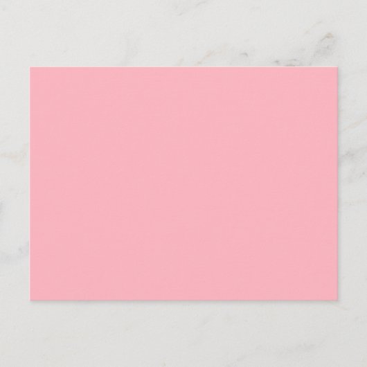 Zachte Roze Minimalistische Postkaart (Voorkant)