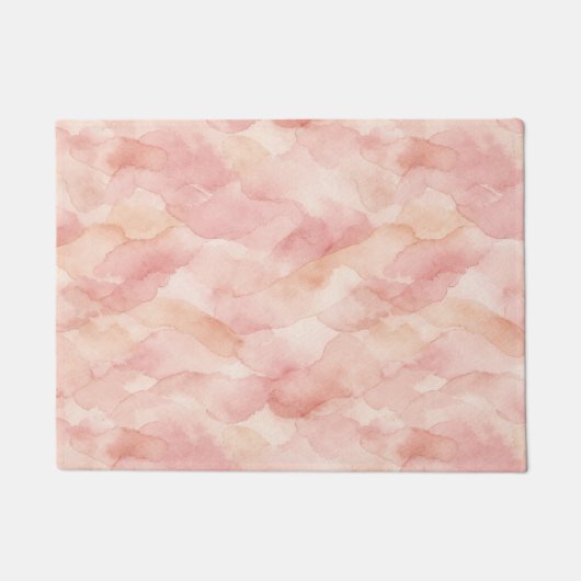 Zachte Roze Moderne Abstracte Ontwerp Patroon Deurmat (Voorkant)