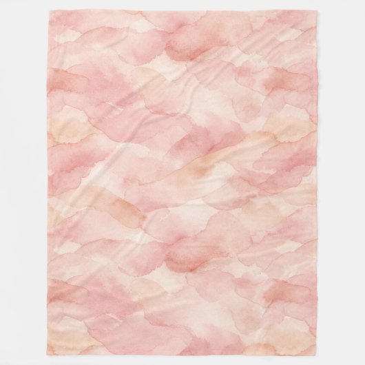 Zachte Roze Moderne Abstracte Ontwerp Patroon Fleece Deken (Voorkant)