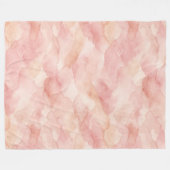 Zachte Roze Moderne Abstracte Ontwerp Patroon Fleece Deken (Voorkant (Horizontaal))