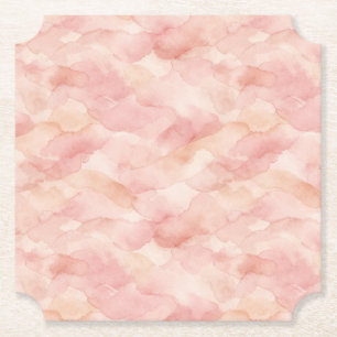 Zachte Roze Moderne Abstracte Ontwerp Patroon Kartonnen Onderzetters