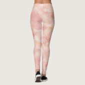 Zachte Roze Moderne Abstracte Ontwerp Patroon Leggings (Achterkant)