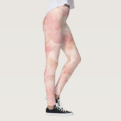 Zachte Roze Moderne Abstracte Ontwerp Patroon Leggings (Rechts)