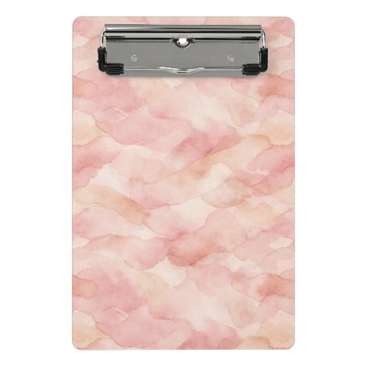 Zachte Roze Moderne Abstracte Ontwerp Patroon Mini Klembord (Voorkant)