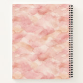 Zachte Roze Moderne Abstracte Ontwerp Patroon Notitieboek (Achterkant)