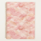 Zachte Roze Moderne Abstracte Ontwerp Patroon Planner (Voorkant)