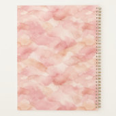 Zachte Roze Moderne Abstracte Ontwerp Patroon Planner (Achterkant)