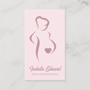 Zachte Roze Moederbegeleiding Doula Identiteit Ill Visitekaartje