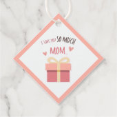 Zachte roze moeders diamant cadeau label (Achterkant)