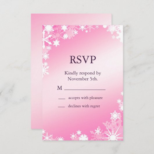 Zachte roze neusvlokken RSVP 2 (Voorkant / Achterkant)