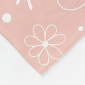 Zachte roze of ENIGE kleurenkorrelboho veren bloem Fleece Deken (Hoek)