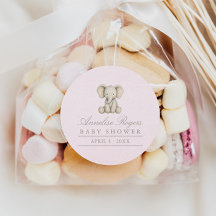 Zachte Roze Olifant Baby Shower voor Meisjes