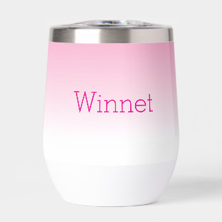 Zachte Roze Ombré Wijn Tumbler