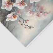 Zachte Roze Orchidee Cascade Elegantie Decoupage Tissuepapier (Detail)