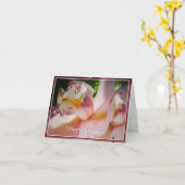 Zachte roze orchidee kaart (Gele Bloem)