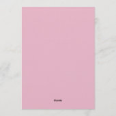 Zachte Roze & Paarse Communie Uitnodiging (Achterkant)