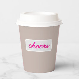 Zachte Roze Papieren Beker - Perfect voor Bachelor