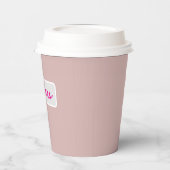 Zachte Roze Papieren Beker - Perfect voor Bachelor (Links)