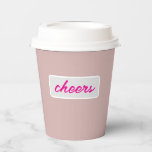 Zachte Roze Papieren Beker - Perfect voor Bachelor<br><div class="desc">"Vier de bruid in stijl met deze elegante papieren beker,  perfect voor bruiloften,  bruidschappen,  bachelorette-feestjes en verlovingspartijtjes. Met een chic ontwerp voegt deze wegwerp beker een speciale touch toe aan elk bruiloftsfeest terwijl alles handig en rompelig blijft. Proost op liefde en geluk!"</div>