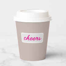 Zachte Roze Papieren Beker - Perfect voor vrijgeze