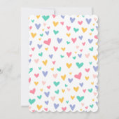 Zachte roze pastel regenboogforel Birthday Party Kaart (Achterkant)