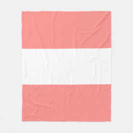 Zachte Roze Pastel & Witte Balk Design Fleece Deken