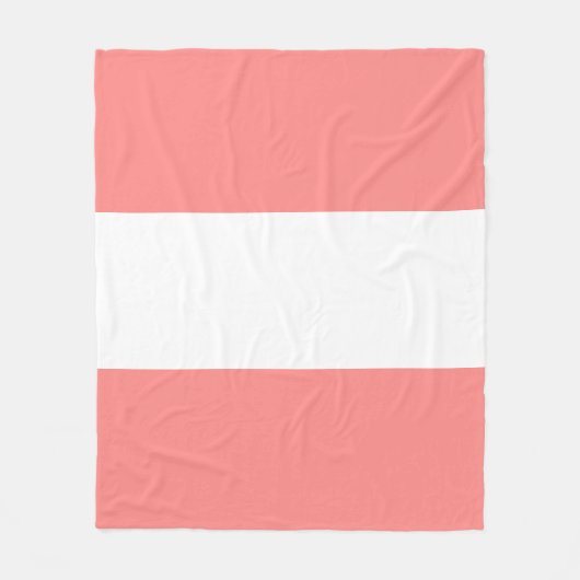 Zachte Roze Pastel & Witte Balk Design Fleece Deken (Voorkant)