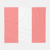 Zachte Roze Pastel & Witte Balk Design Fleece Deken (Voorkant (Horizontaal))